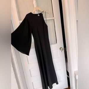 Zara Black One-Shoulder Midi Dress